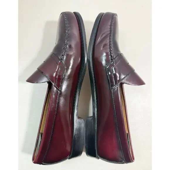 G.H. Bass Weejuns Burgundy Leather Penny Loafers Mens Size 13D Classic Slip On
